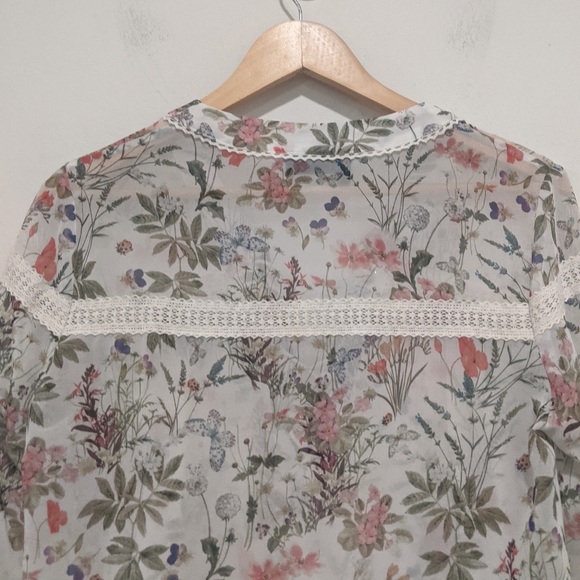 The Kooples Floral Chiffon Blouse - Picture 7 of 12